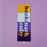 Bookmark with non-binary flag and text that reads 'bookmark enby'.