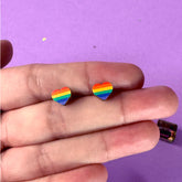 Pride Heart Stud Earrings