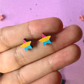 Pansexual Star Stud Earrings