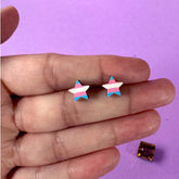 Trans Star Stud Earrings