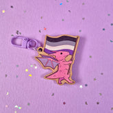 Asexual Dragon Keychain