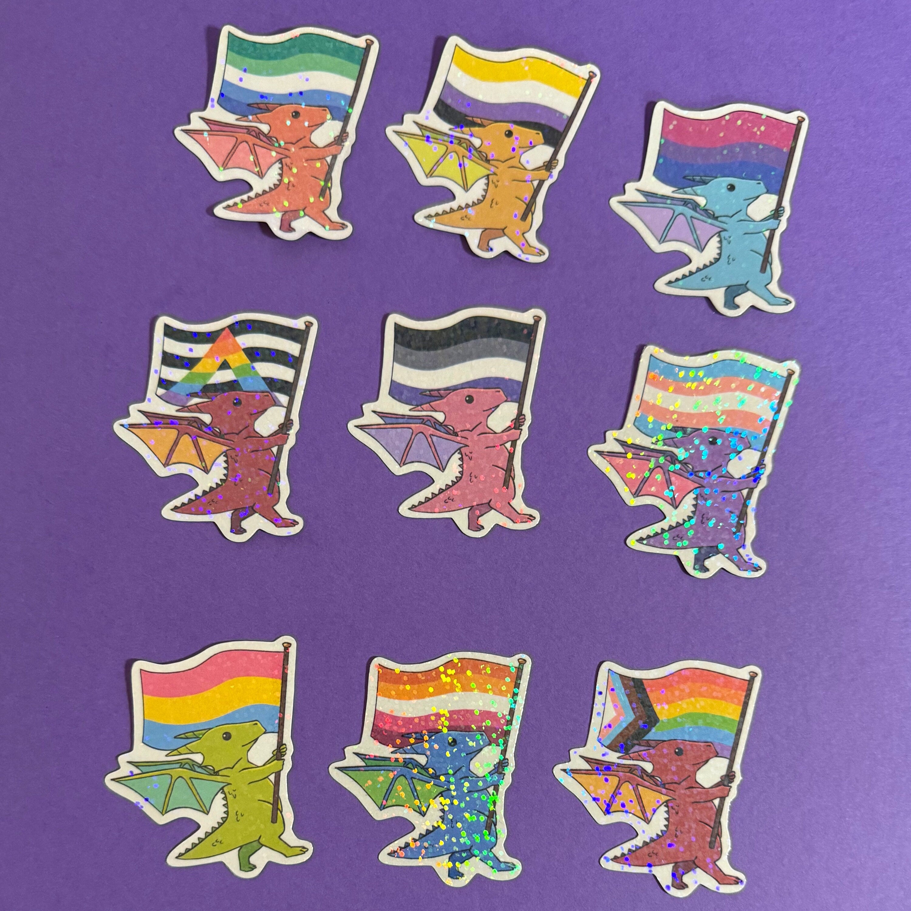Dragon Pride LGBTQ Stickers – Bisexual Flag