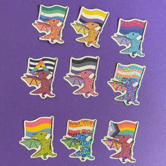 Dragon Pride LGBTQ Stickers – Bisexual Flag