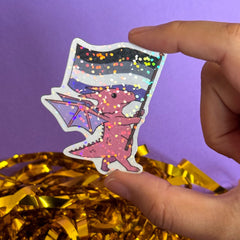 Dragon Pride LGBTQ Stickers – Asexual Flag