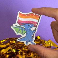 Dragon Pride LGBTQ Stickers – Lesbian Flag