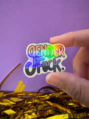 Genderfuck Holographic Sticker
