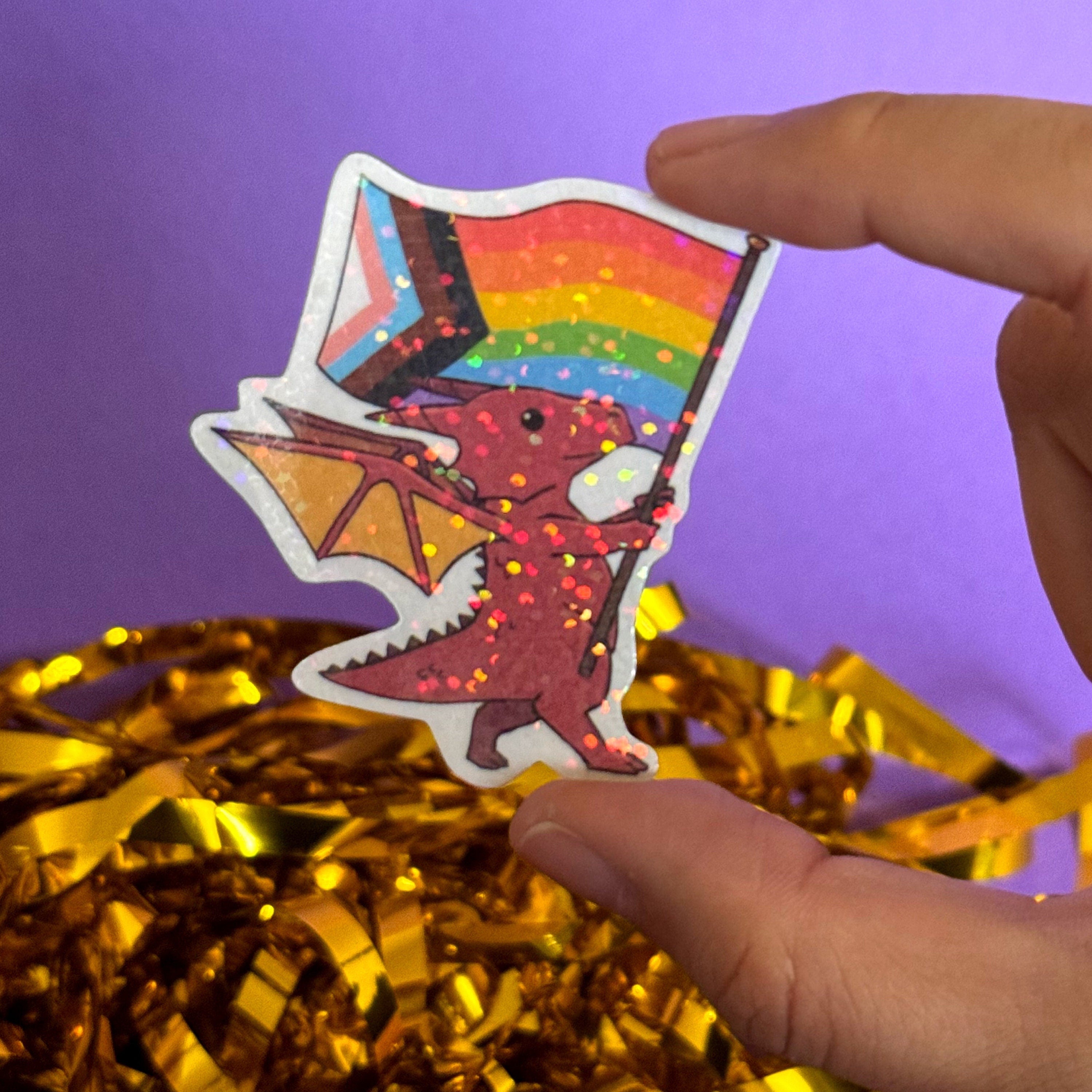 Dragon Pride LGBTQ Stickers – Progressively Pride Flag