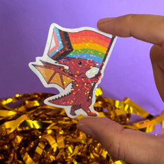 Dragon Pride LGBTQ Stickers – Progressively Pride Flag