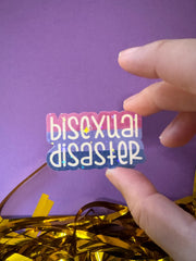 Bisexual Disaster Holographic Sticker