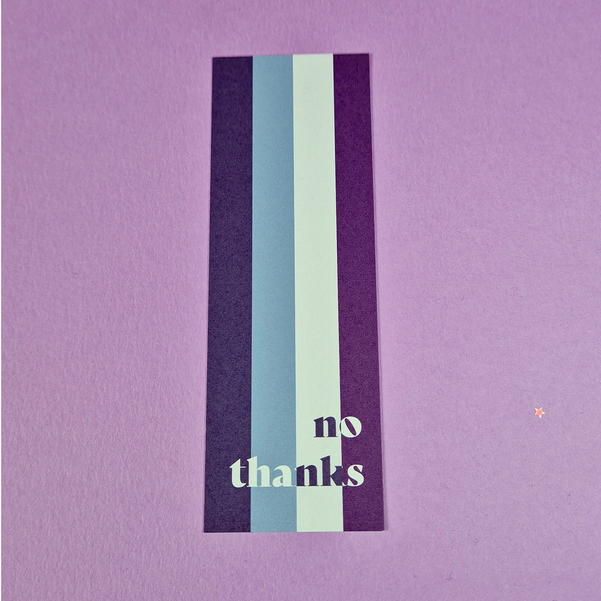 No thanks Pride Bookmark - Asexual