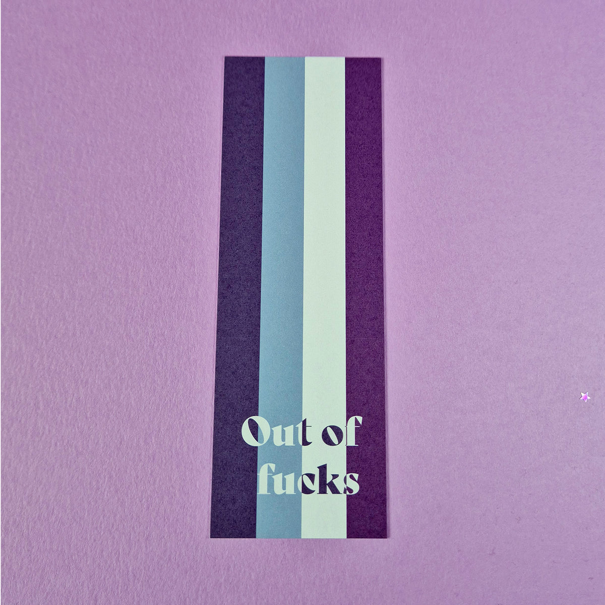 Out of Fucks Pride Bookmark - Asexual