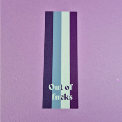 Out of Fucks Pride Bookmark - Asexual