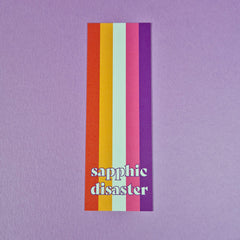 Sapphic Disaster Pride Bookmark - Lesbian