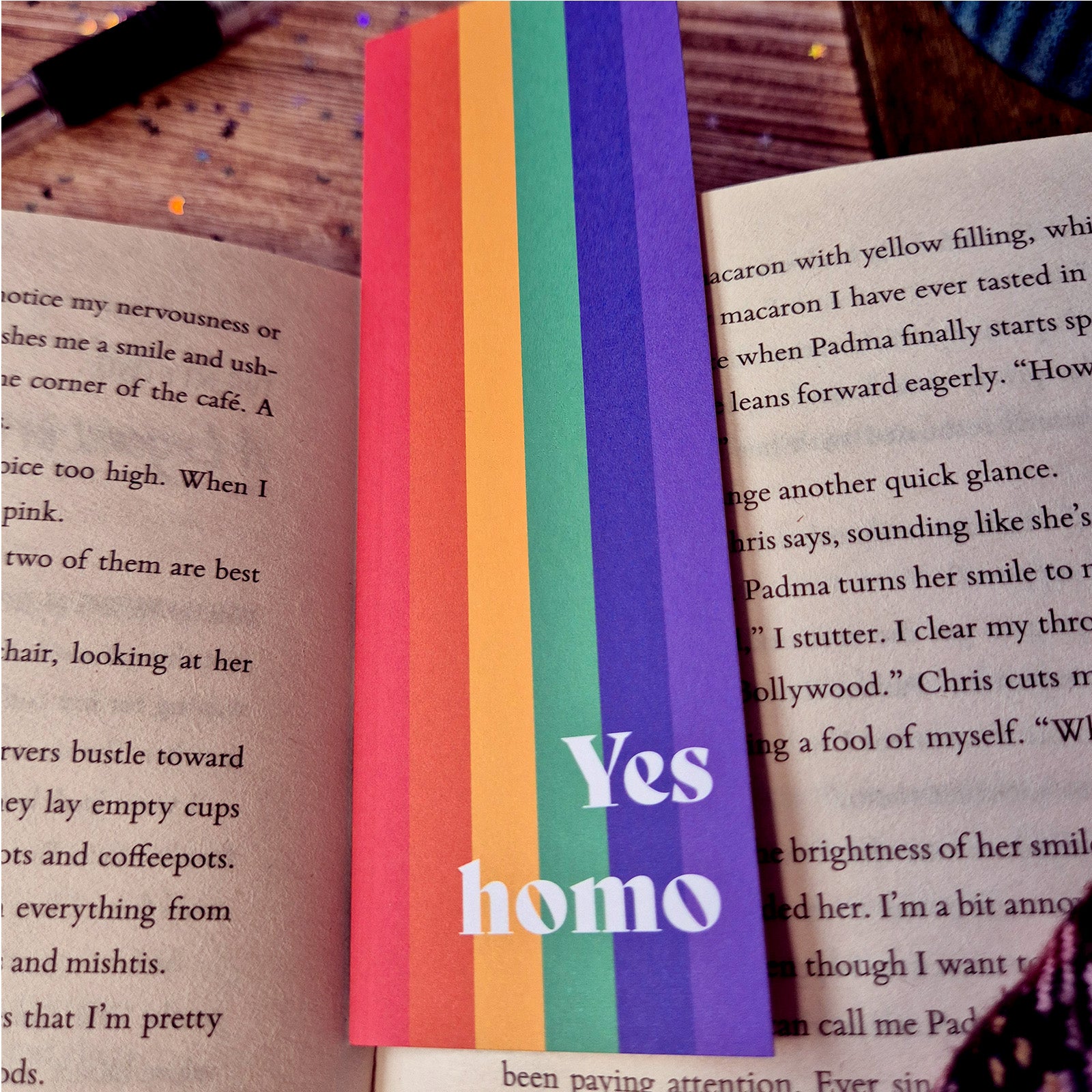 Yes Homo Pride Bookmark  –  Rainbow