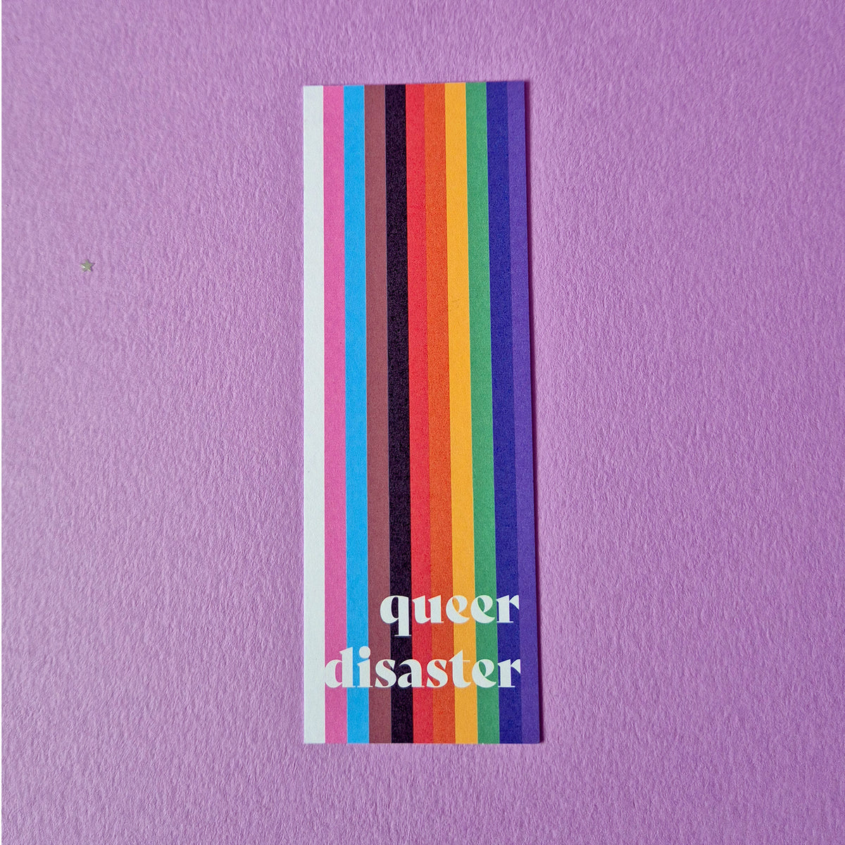Queer disaster Bookmark  – Progressive Rainbow