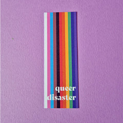 Queer disaster Bookmark  – Progressive Rainbow