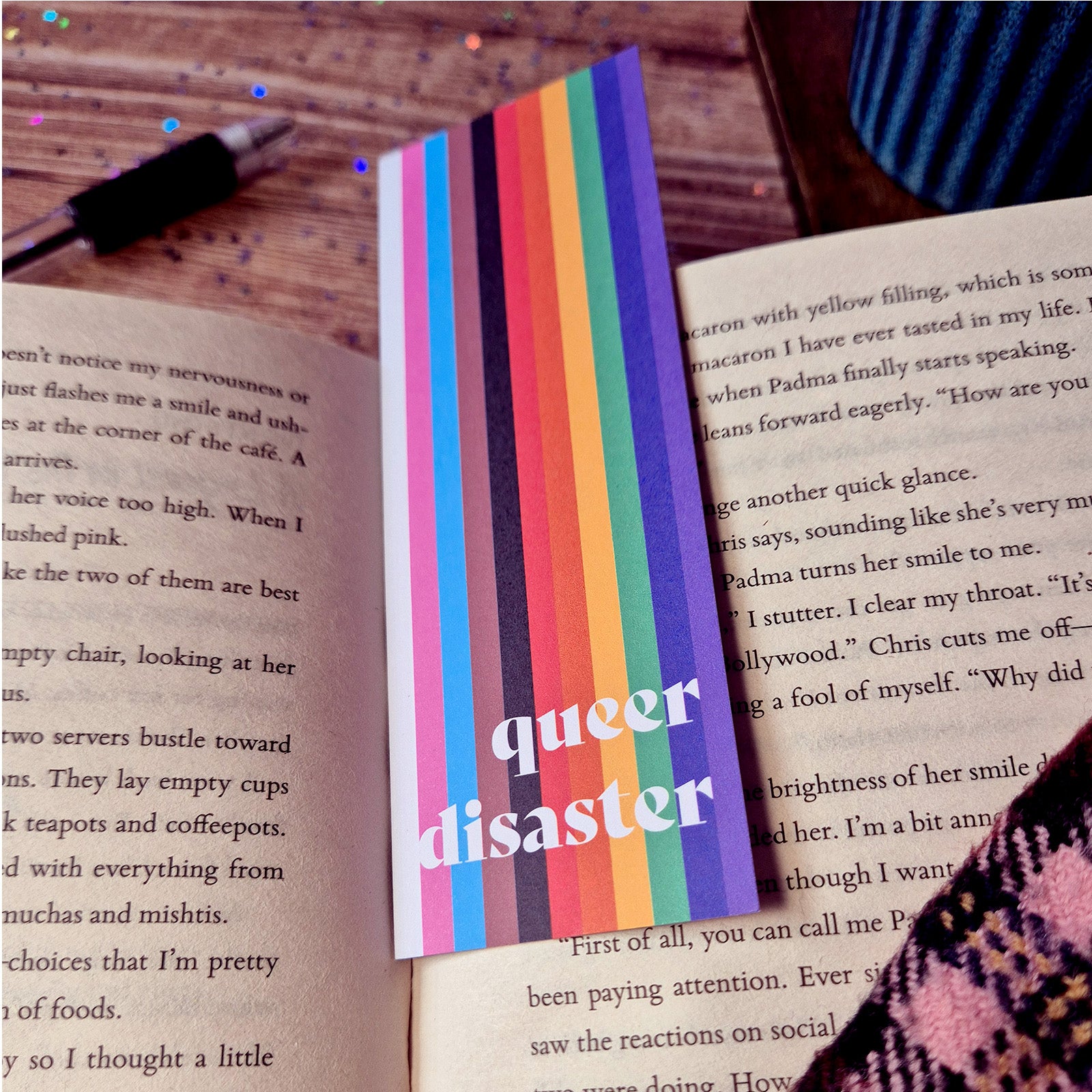 Queer disaster Bookmark  – Progressive Rainbow