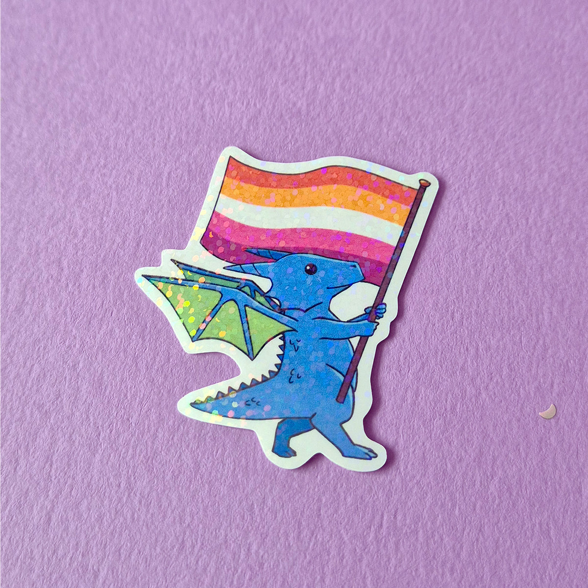 Dragon Pride LGBTQ Stickers – Lesbian Flag