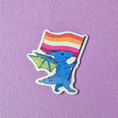 Dragon Pride LGBTQ Stickers – Lesbian Flag