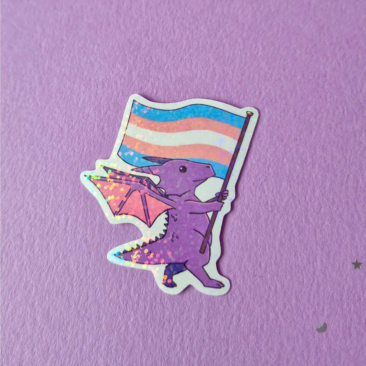 Dragon Pride LGBTQ Stickers – Trans Flag