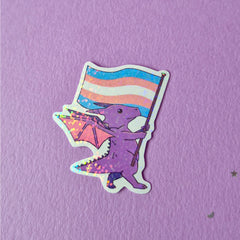 Dragon Pride LGBTQ Stickers – Trans Flag