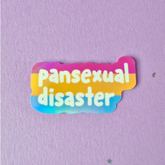 Pansexual Disaster Holographic Sticker