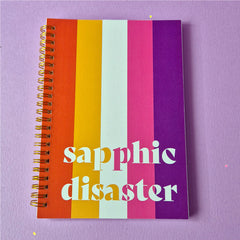 Sapphic disaster lined notebook A6 | A5