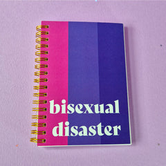 Bisexual disaster lined notebook A6 | A5