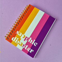 Sapphic disaster lined notebook A6 | A5
