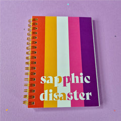 Sapphic disaster lined notebook A6 | A5