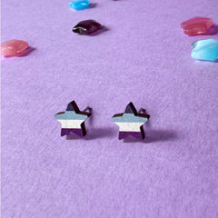Asexual Star Stud Earrings