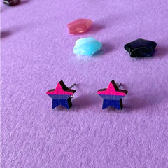 Bisexual Star Stud Earrings