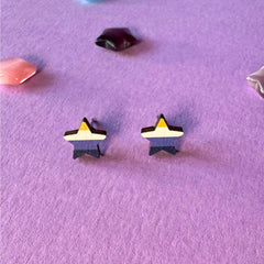 Non-binary Star Stud Earrings