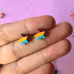 Pansexual Star Stud Earrings