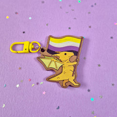 Non-binary Dragon Keychain
