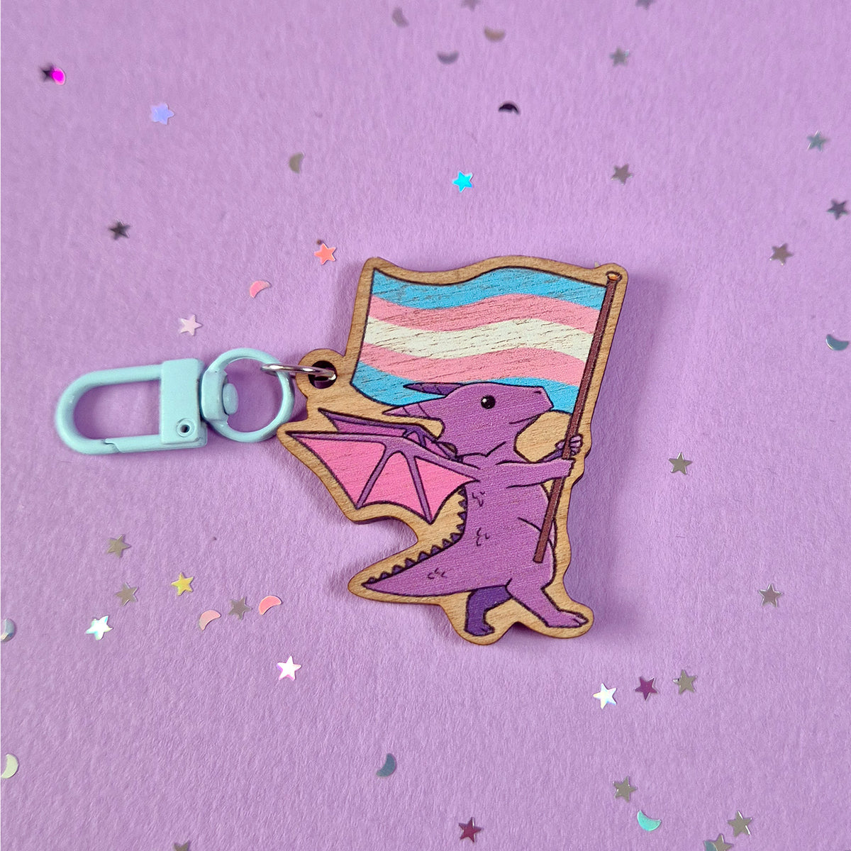 Transexual Dragon Keychain