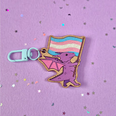 Transexual Dragon Keychain
