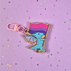 Bisexual Dragon Keychain