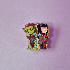 Baldur's Gate 3 Wooden Pin – Laezel & Shadowheart