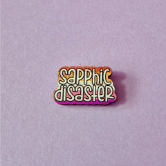 Sapphic disaster pin